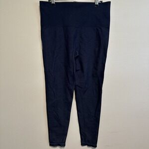 Spanx Look At Me Now Leggings In Color Navy With Stripes, Size 1x